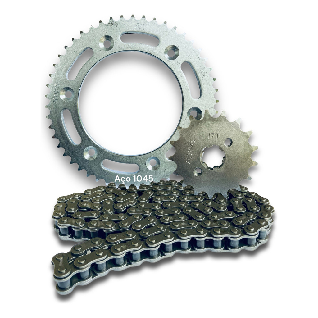 Kit Relação Nxr 150 Bros 2003 A 2015 Aço 1045 50z 17z