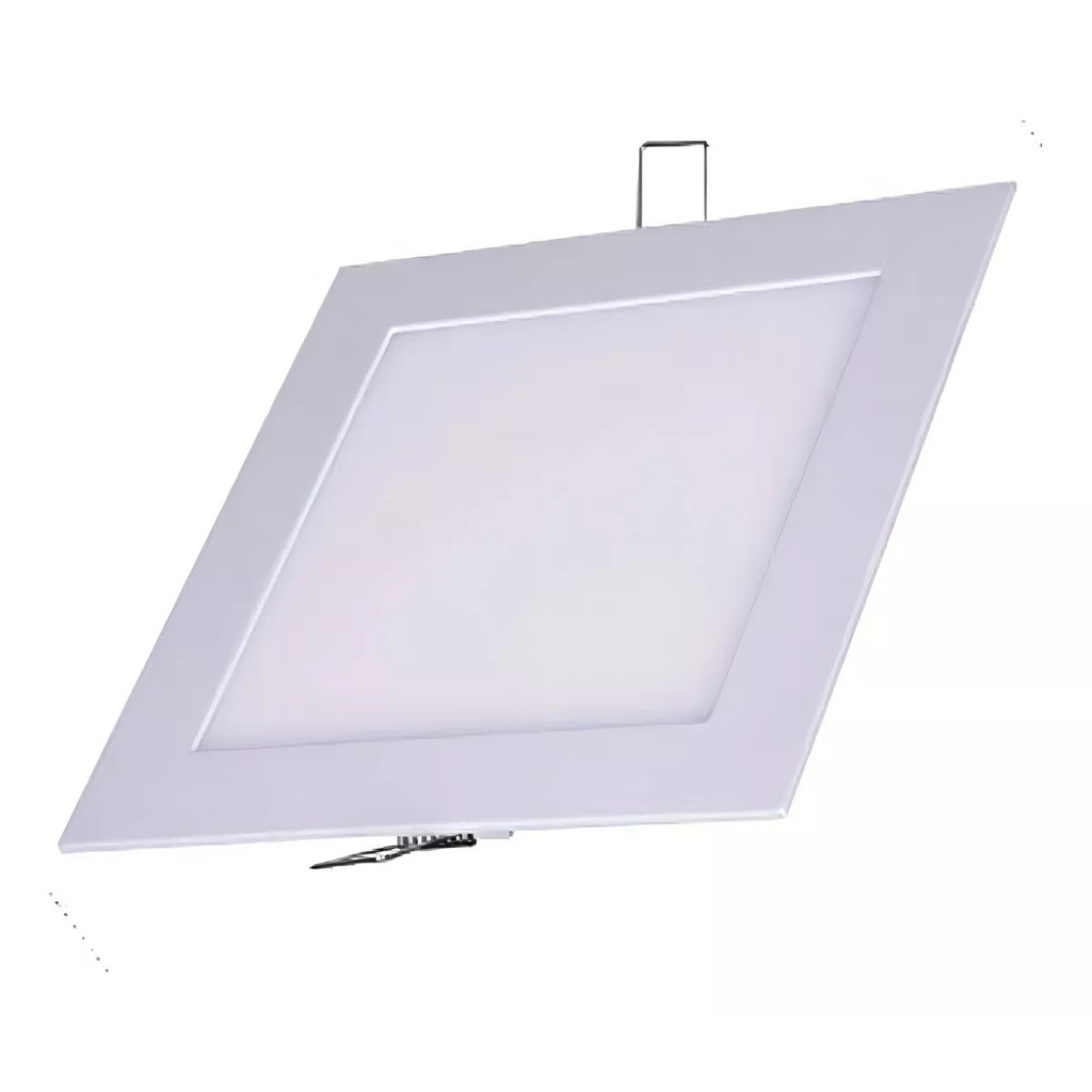 Plafon De Embutir Slim Led 12w Quadrado 16x16Cm 4000k Bivolt 780lm Flc