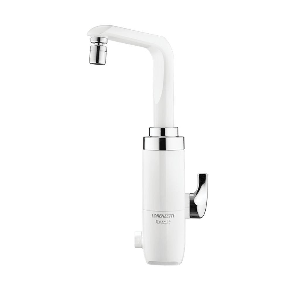 Torneira Elétrica Essence Bancada Branca Com Cromado 5500W Lorenzetti 220V em Oferta na Shopee