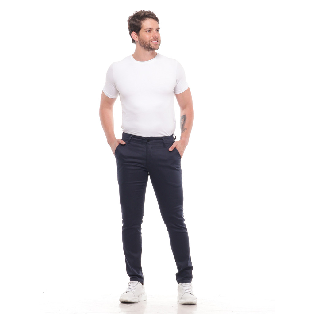 Calça Masculina Alfaiataria Acetinada  Slim Calça Shino