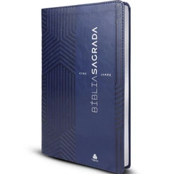 Bíblia Sagrada Slim | Ultrafina King James | Capa Luxo Azul
