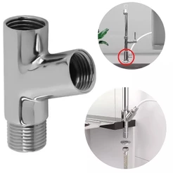 Adaptador Junção Y 1/2 Ducha Higiênica Filtro Latão Cromado