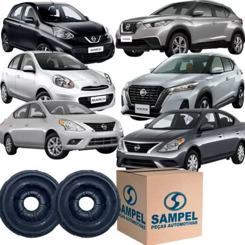 Kit Coxim Dianteiro Sampel March Versa Kicks em Oferta na Shopee