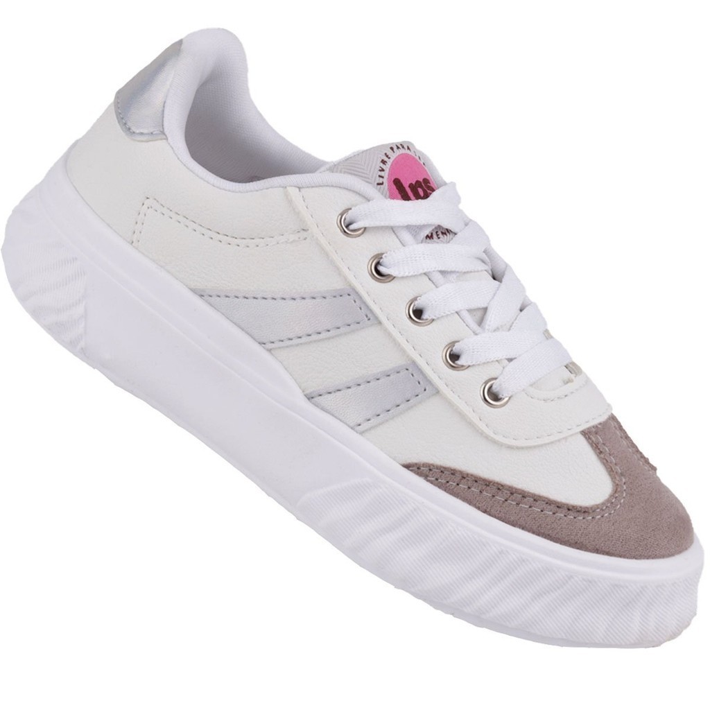 Tenis Casual Infantil Feminino WorldColors Lps Fun - Branco - Baby & Kids Fashion
