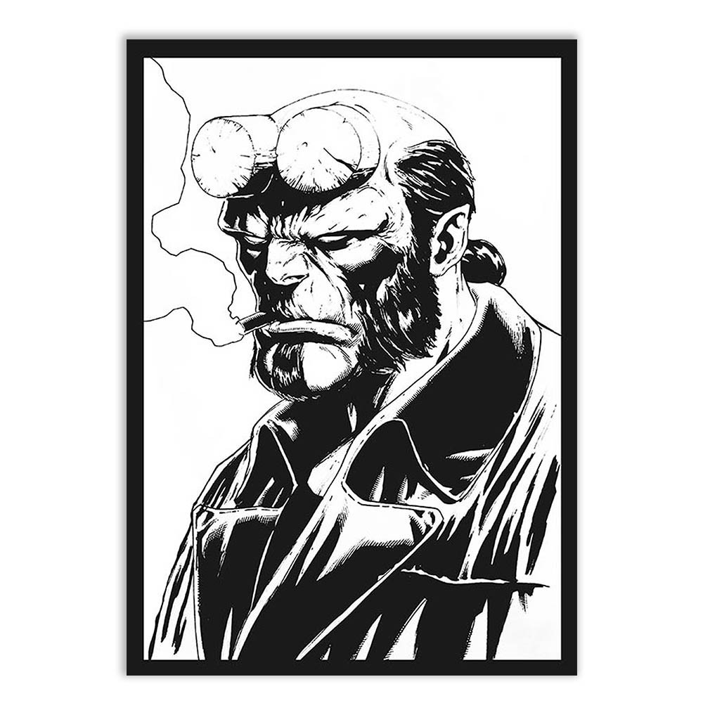 Placa Decorativa Hellboy Hqs Quadrinhos Herois Poster Geek