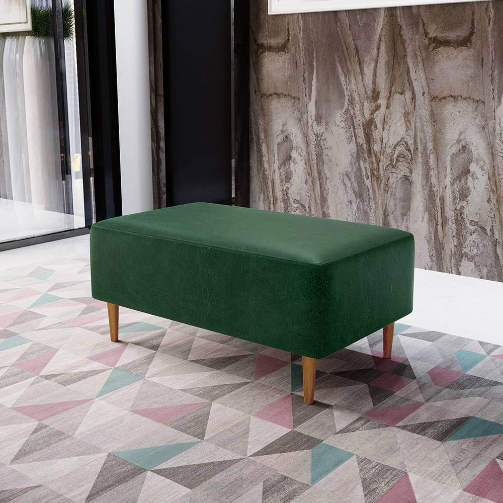 Puff Decorativo Sala de Estar Cléo W01 Pés Palito 90 cm Facto Verde Musgo - Lyam Decor em Oferta na Shopee