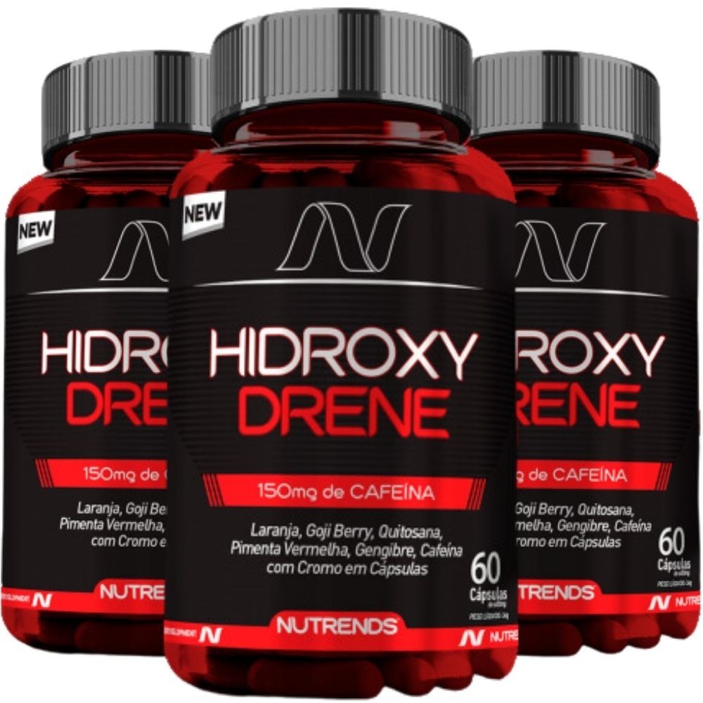 KIT 3X Hidroxy Drene (Termogênico) 60 cápsulas - Nutrends