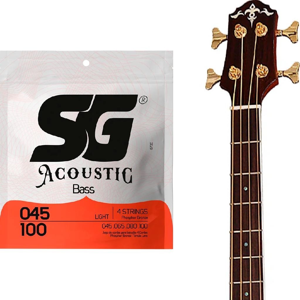 Encordoamento para Baixolão 4 Cordas 045 Phosphor Bronze SG em Oferta na Shopee