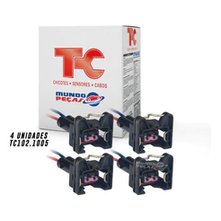 4 Conector Chicote Bico Injetor Atuador Bobina Sensor 2 Vias