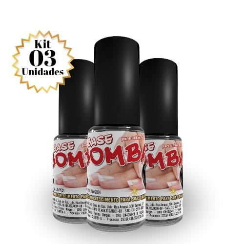Kit c/ 03 Base Bomba Fortalecedora Para Unhas -  Clara Cosmetik em Oferta na Shopee