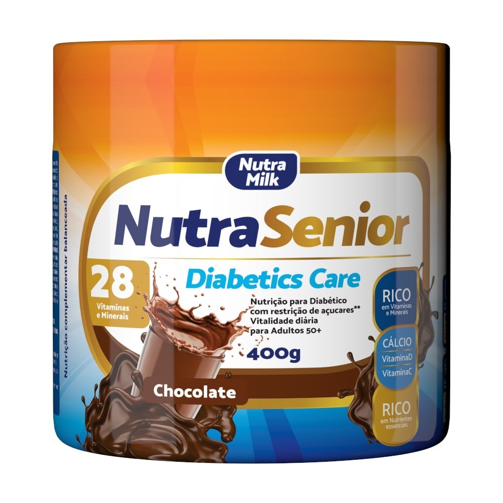 Detalhes do Nutra Senior Adulto 50+ ZERO AÇUCAR Complemento Alimentar 400g - 28 Vitaminas e Minerais