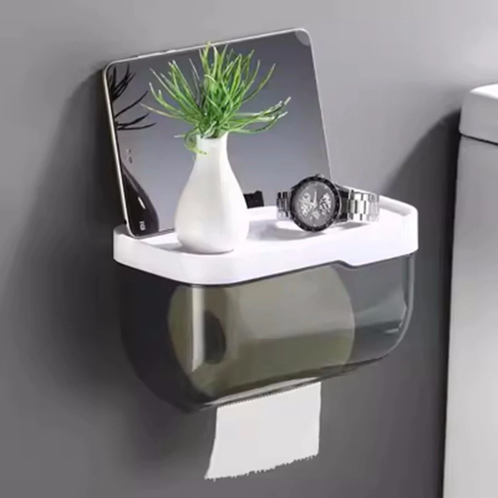 Suporte De Parede Banheiro/Caixa Organizadora Com Papel Higiênico/Sem Furar pronta entrega — imagem 1