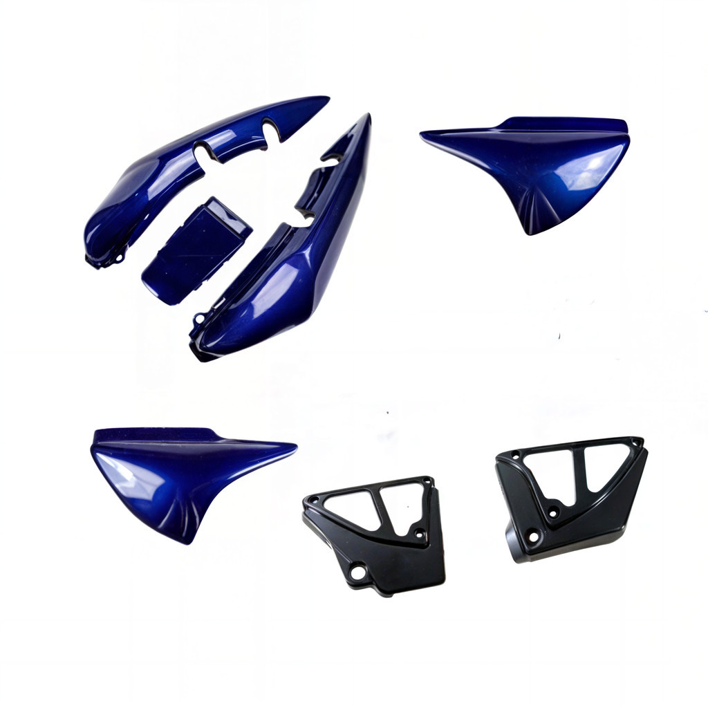 Kit Carenagem Titan 150 Azul 2004 até 2008 Tampa Lateral + Rabeta + Complemento Sub Tampa Lateral (par)