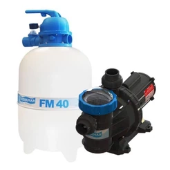 Kit Filtro Piscina Fm 40 + Bomba 1/2 Cv Bm 50 Weg Sodramar