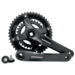 PEDIVELA SHIMANO TOURNEY FC-TY501 175MM PONTA QUADRADA - COROAS 46/30 - 2X7V / 2X8V – COM PROTEÇÃO P/ CORRENTE