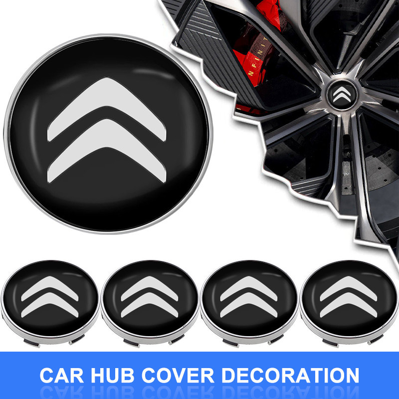 4 Pcs 56mm/60mm Tampa Do Aro Carro Decalque Da Cubo Roda Pneu Adesivo Emblema Para Citroen DS SPIRIT DS3 DS4 DS4S DS5 5L