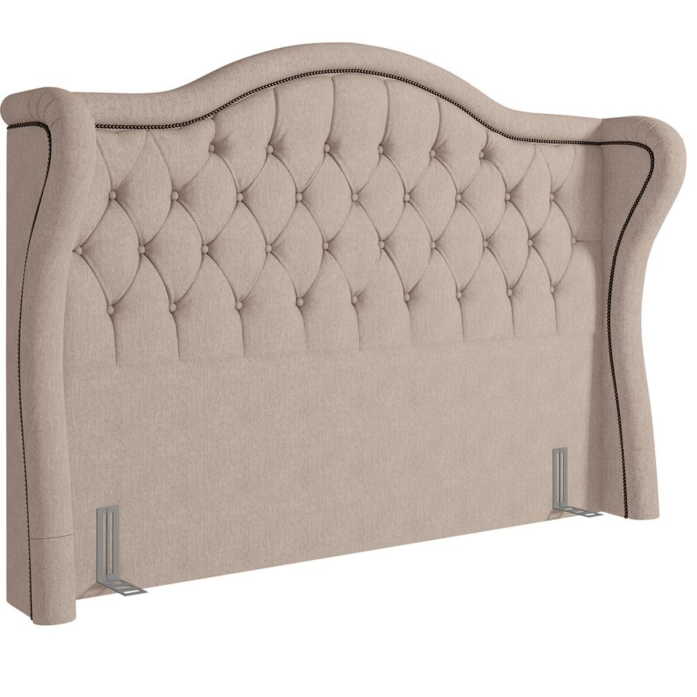Cabeceira Cama Box Queen 160 cm P05 Lisboa Linho Bege - Lyam Decor