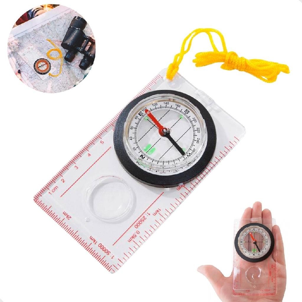 Bússola Profissional Militar Nautika Mapa Camping Régua Ntk em Oferta na Shopee