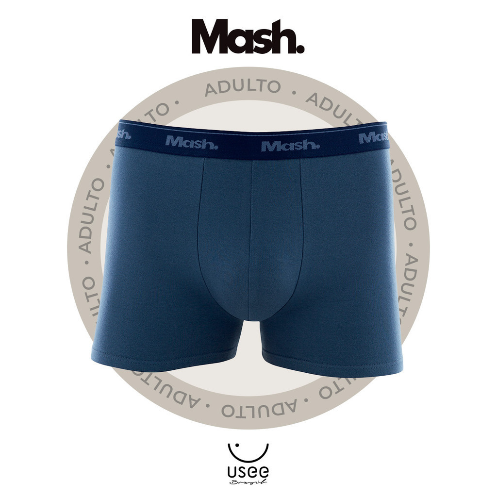 Detalhes do Kit 4 Cuecas Boxer Cotton Liso Tamanho Plus Size Mash