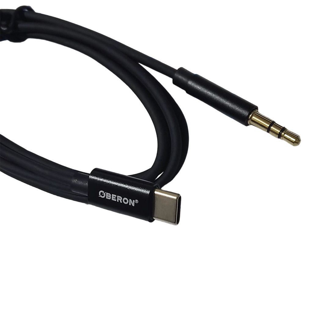 Cabo Tipo C Macho Auxiliar Para P2 3.5mm Macho 1 Metro Para Som de Carro Adaptador de Audio Type-C