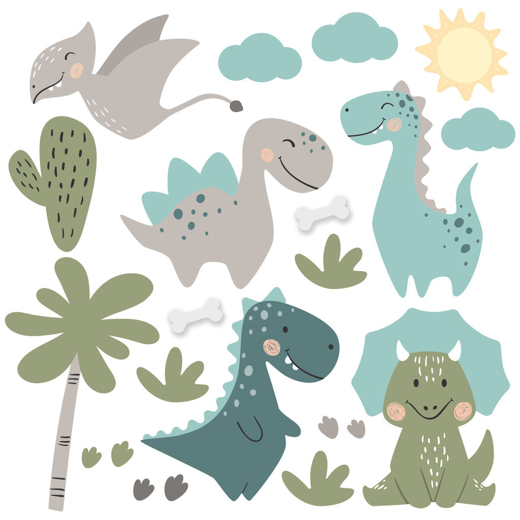 Adesivo de Parede Dinossauros Jurassic Baby – Opções de Tamanho e Cores em Oferta na Shopee