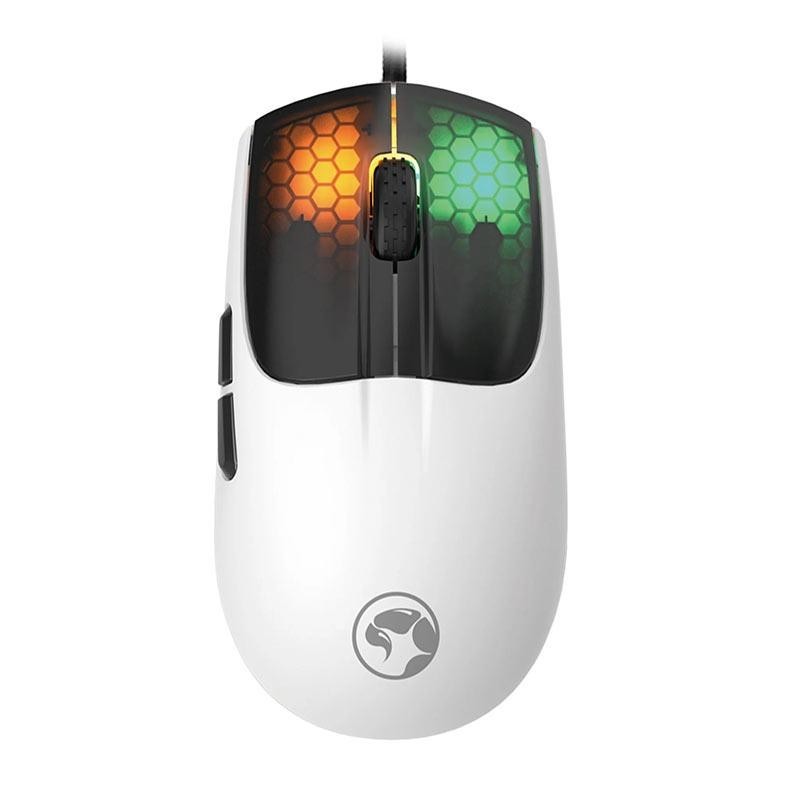 Mouse Gamer Marvo M727, RGB, 12000DPI, 6 Botoes, USB, Branco, M727 em Oferta na Shopee