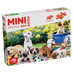 Mini Puzzle 500 peças Filhotes no Jardim