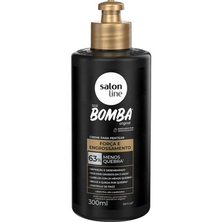 Creme Pentear Salon Line Bomba Força E Engrossameto 300ml em Oferta na Shopee