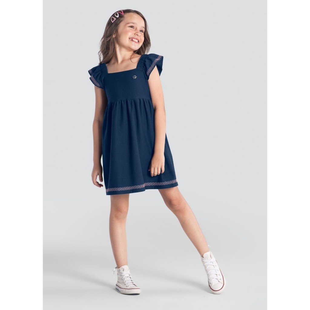 Vestido Infantil Menina Em Malha Brandili - Baby & Kids Fashion