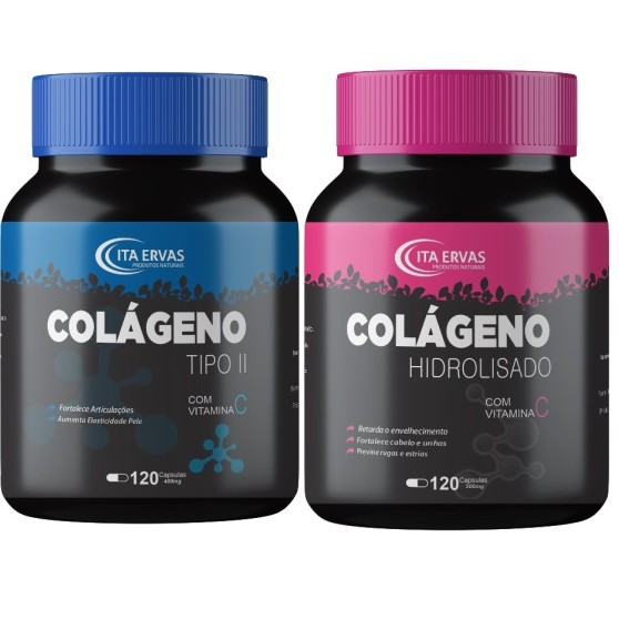 Combo Colágeno Tipo 2 + Colágeno Hidrolisado com Vitamina C