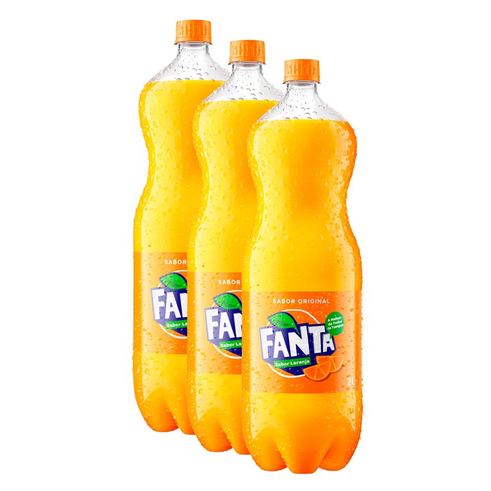 Kit 3 Refrigerante Fanta Laranja Pet 2 Litros Kit 3 Refrigerante Fanta Laranja Pet 2 Litros