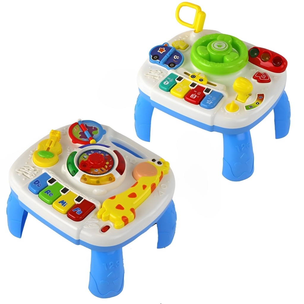 Brinquedo Infantil Mesinha Eletrônica Educativa e Aprendizagem Som Luz - Castela Brasil