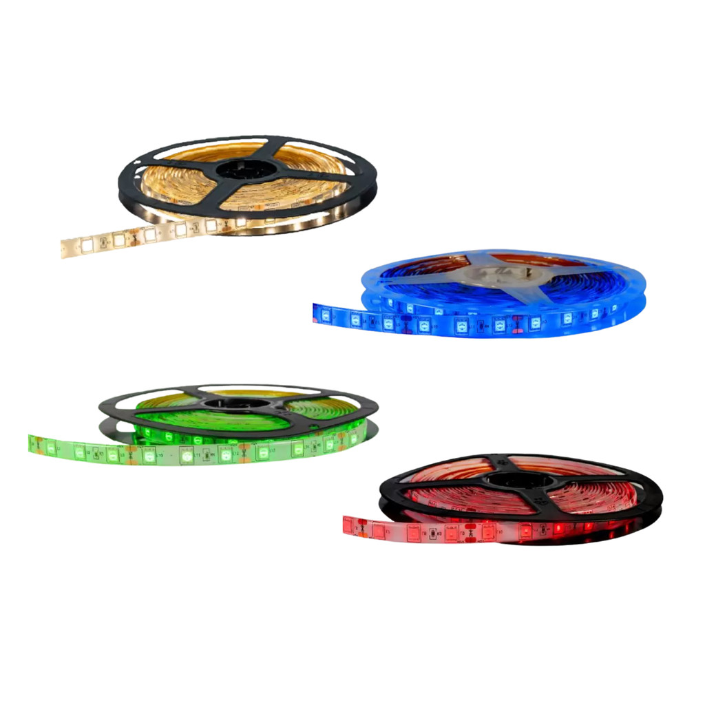 Fita De Led 5m 300 Leds Dupla Face Silicone 12v. Cores em Oferta na Shopee