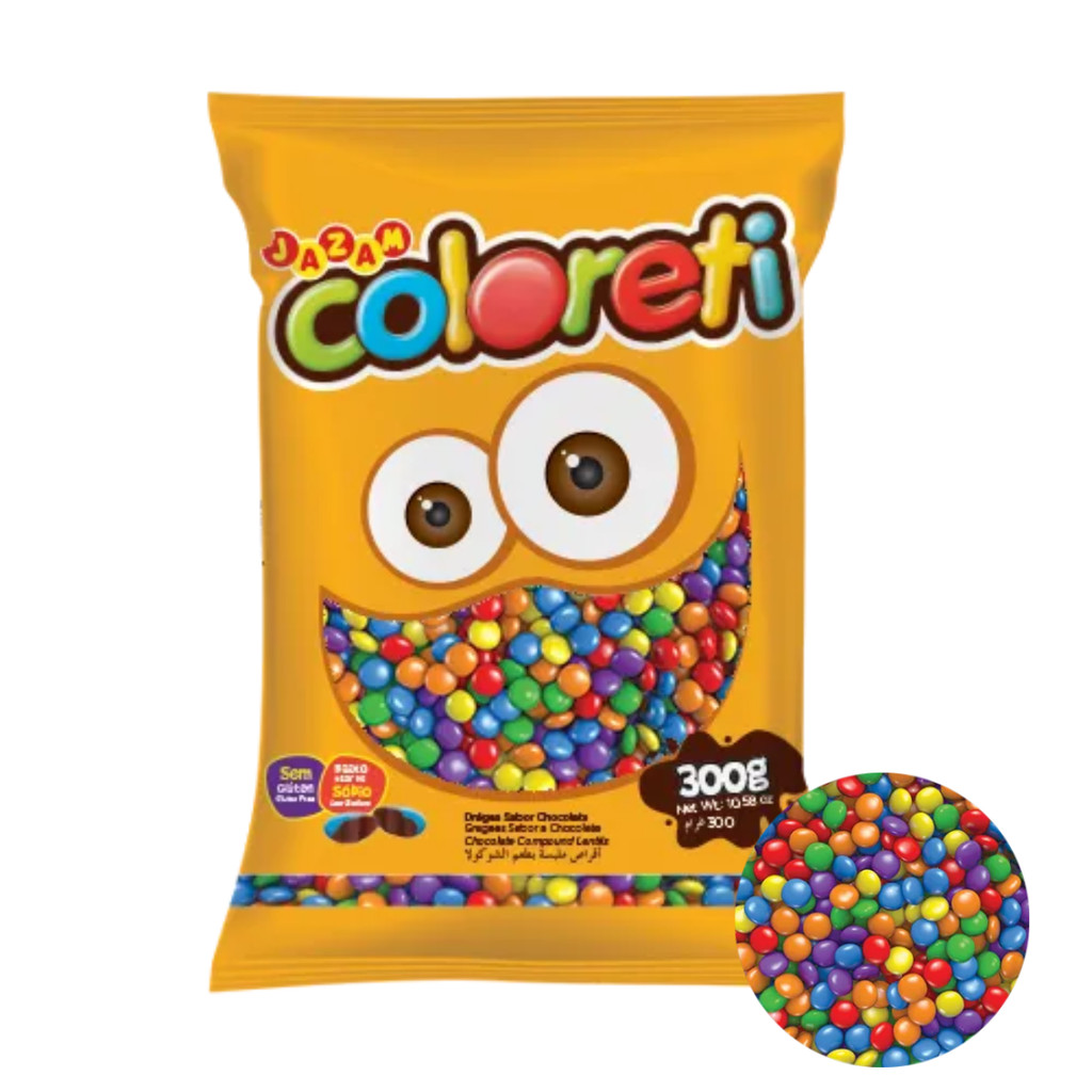 Coloreti Mini Sortido 300g Jazam em Oferta na Shopee
