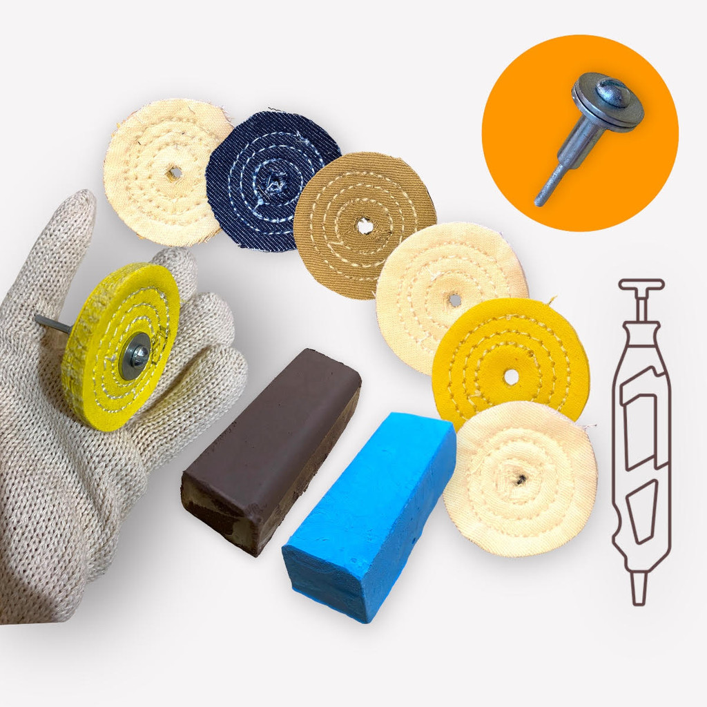 Kit 29 Micro Retifica Polir Restaurar Dremel Inox Aluminio Latão Cobre Peças pequenas metais em geral