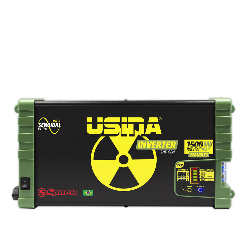 Inversor Usina 1500W 12V para 220V Tensão Senoidal Entrada 12v em Oferta na Shopee