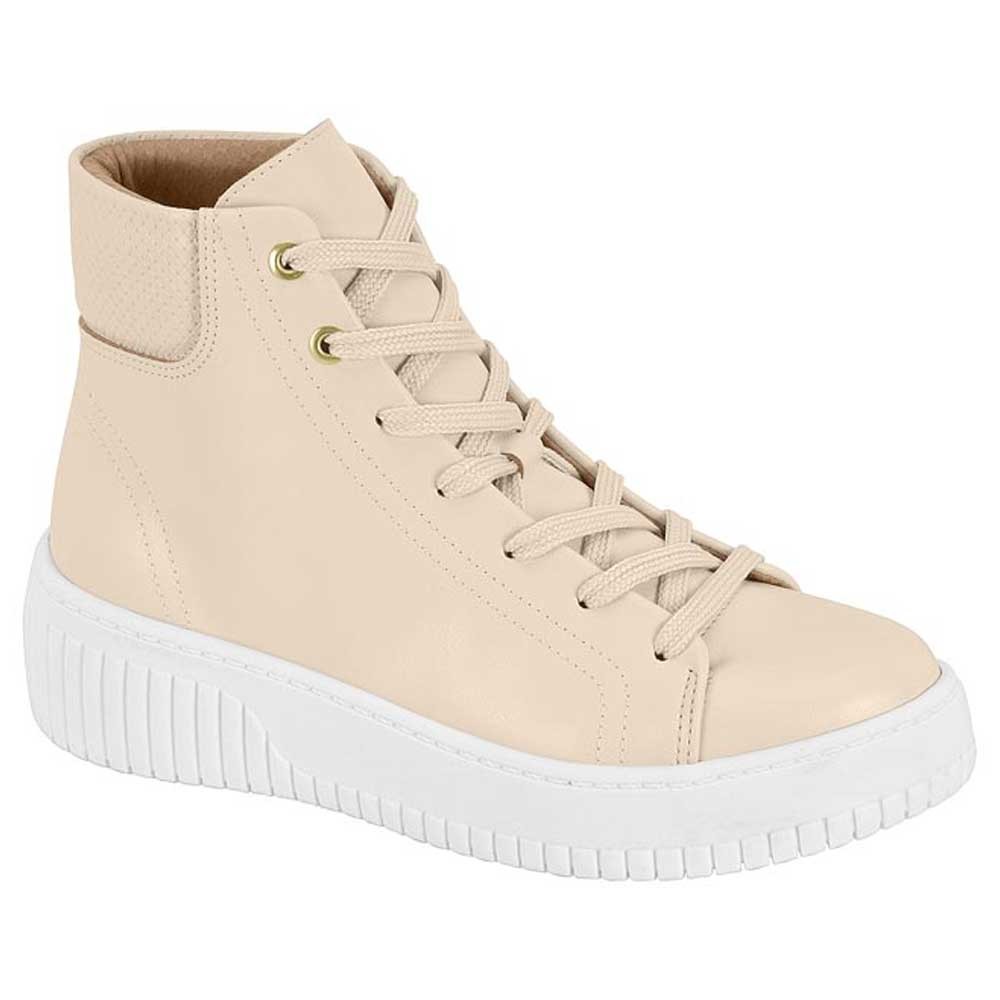Tênis Boot Feminino Cano Médio Creme Beira Rio 4316.108