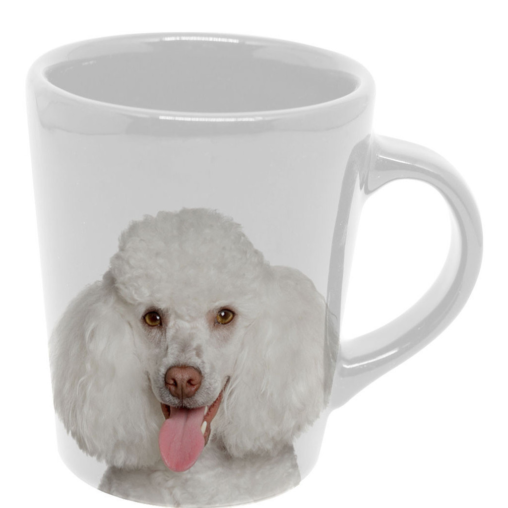 Caneca Café, Chocolate Quente, Chá Cão Ceramica 270ml Poodle Catarina