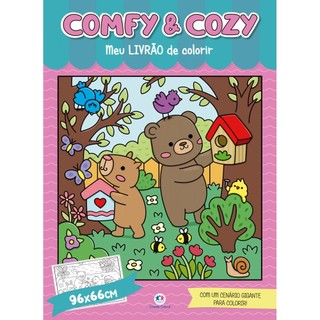 Livro Livro tapete Comfy and Cozy - Meu livrão de colorir em Oferta na Shopee