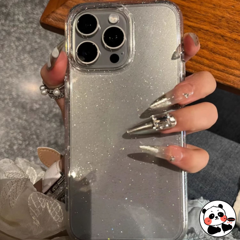 Capa De Telefone Transparente Com Glitter Para Samsung Galaxy A16 A06 A15 A14 A22 M22 F22 M32 A13 A12 M12 F12 A05 A05S A