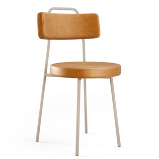 Cadeira Decorativa Estofada Para Sala De Jantar Barcelona Arena L02 Couríssimo Whisky - Lyam em Oferta na Shopee