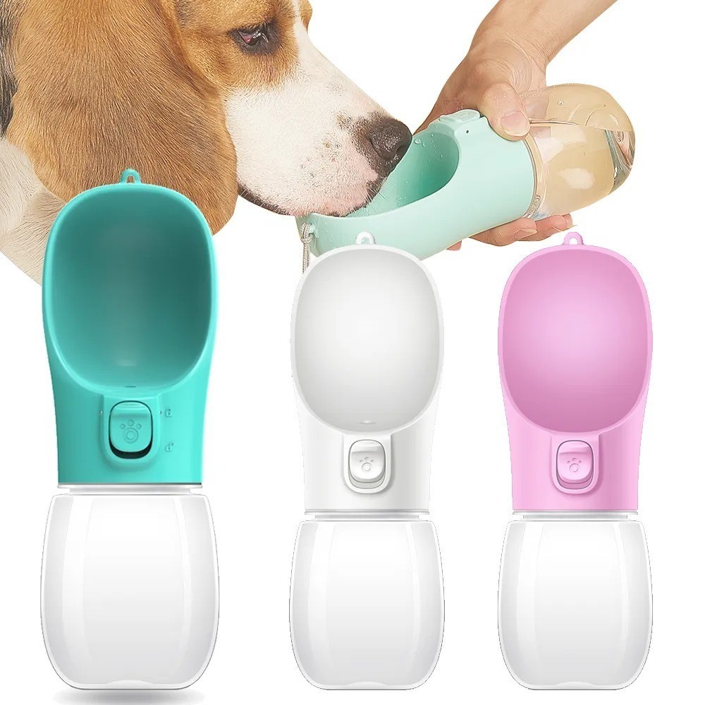 Garrafa de Água para Passeio Portátil para Cachorro ou Gato Bebedouro Pet 350ml