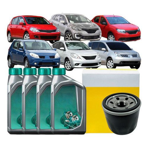 Kit 04 Óleo Motor Sintético Petronas Selenia 5w30 E Filtro De Oleo  Nissan March Versa Livina Grand Livina em Oferta na Shopee