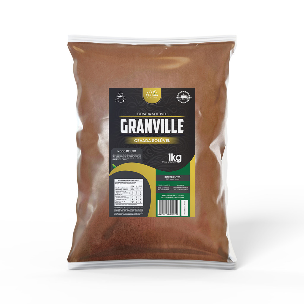 Cevada Solúvel Granville 1kg - Sem Cafeína - Granville