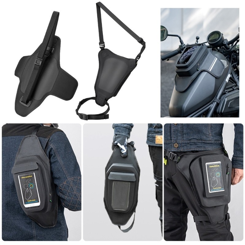 RUN Bolsa Magnética Para Tanque Motocicleta, Organizador Reservatório Óleo, Alça Ajustável À Prova D