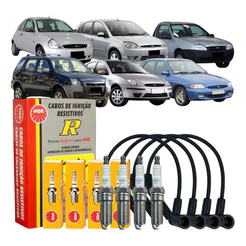 Kit Vela Cabo Ignição Ford Ka Fiesta Courier Ecosport Zetec