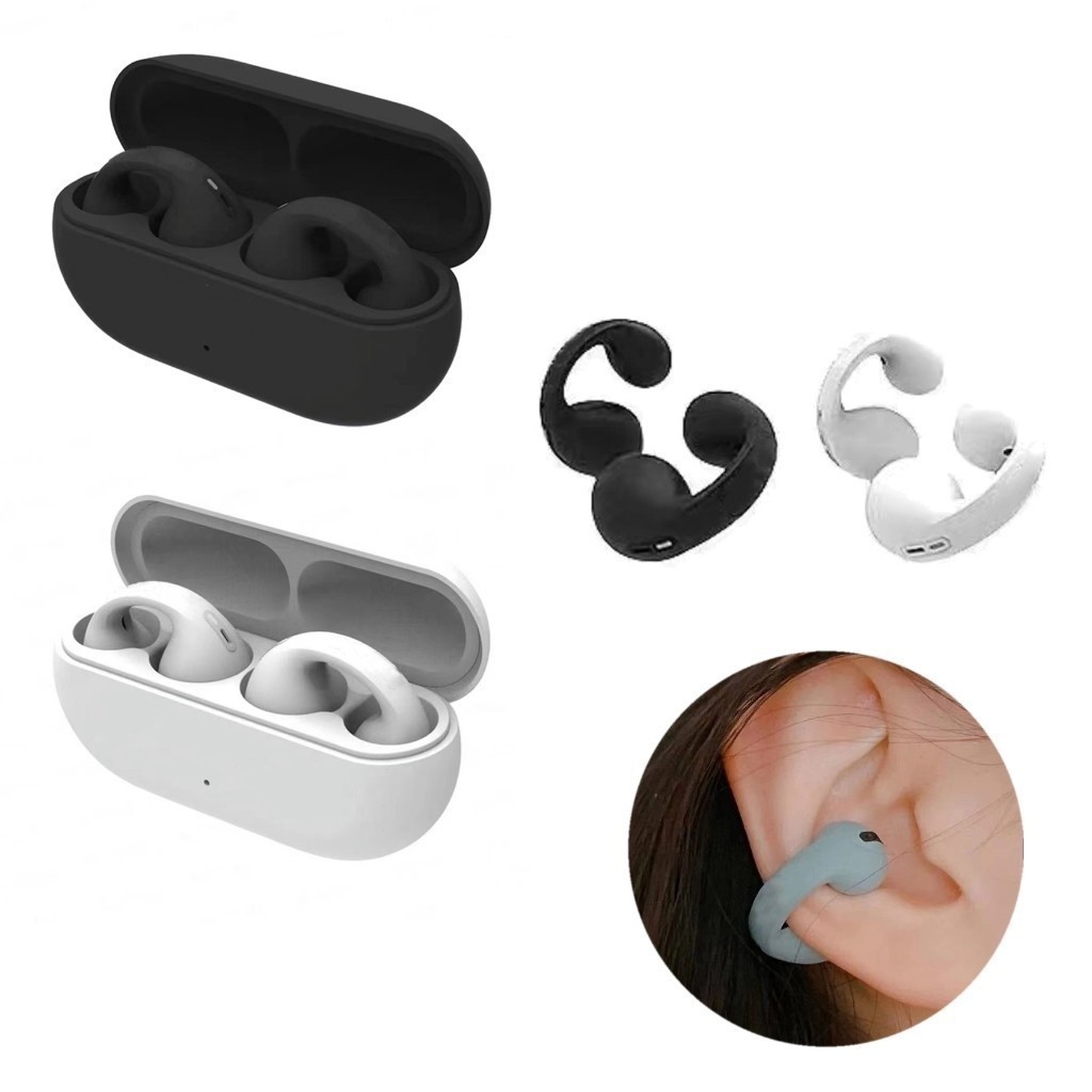 Estilo de condução óssea True Wireless Bluetooth Earbuds Clip Fone de ouvido TWS Esportes