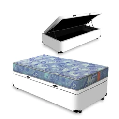 Cama Box Baú com Colchão de Espuma D20 Gazin Supreme Solteiro 78cm