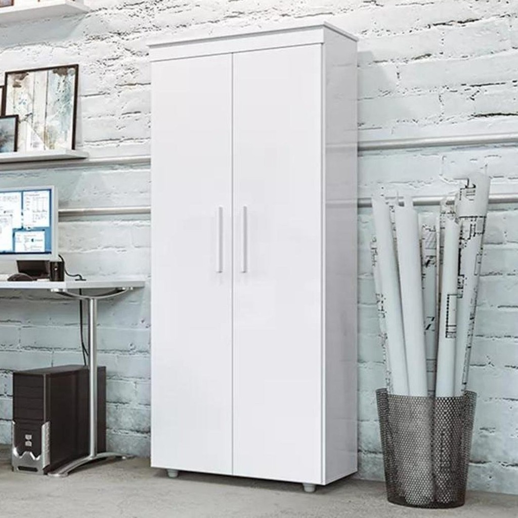 Armário Multiuso 2 Portas 1 Gaveta Advantage   Branco - Home & Living