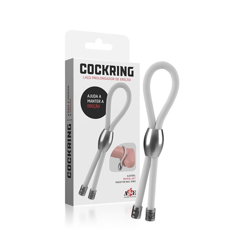 Anel Peniano em Forma de Laço que Prolonga a Ereção e Retarda a Ejaculação - Adão e Eva | Cor: Branco em Oferta na Shopee